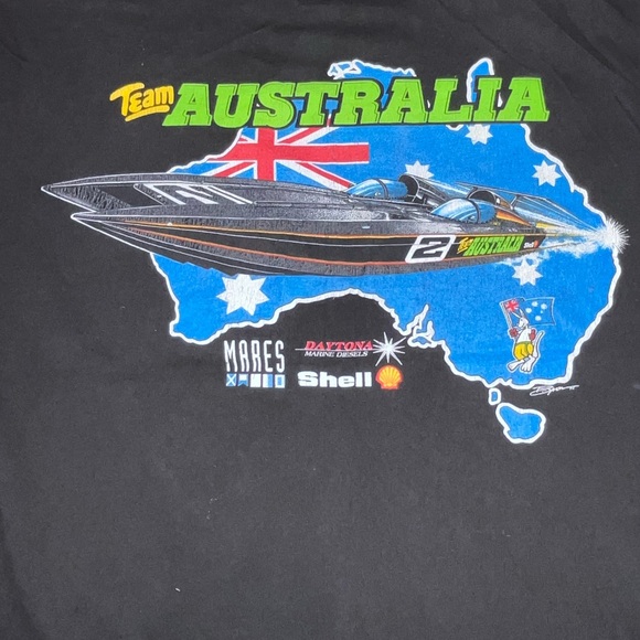 Team Australia High-Performance Boating Vintage T-Shirt – 1990s Rare Graphic - Picture 3 of 5